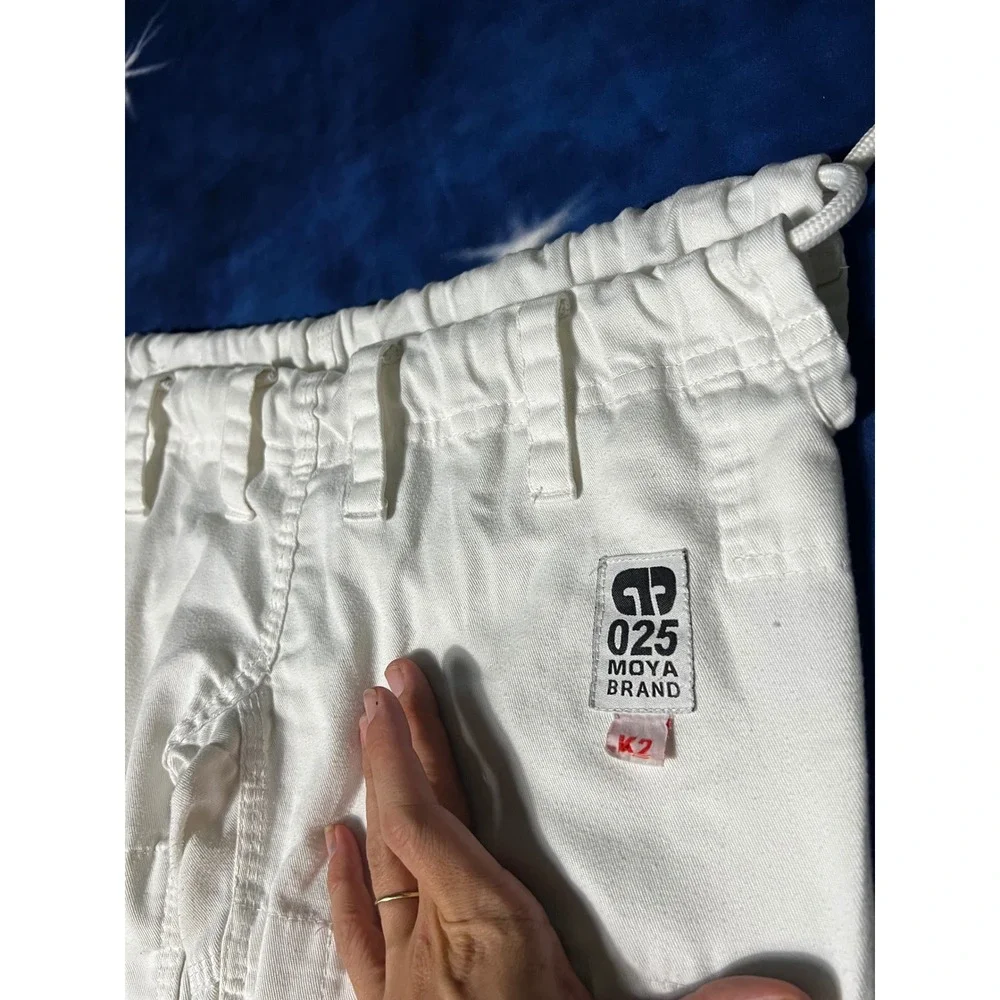 Moya Brand 025 White BJJ Gi Pants Size K2 Brazilian Jiu Jitsu Martial Arts